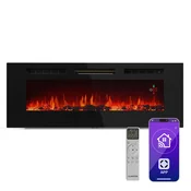 Klarstein Galeras Smart Inteligentni električni kamin, 2 temperaturni nastavitvi, 16 - 30° | Iluzija LED plamena, povezljivost z IOT
