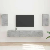 vidaXL vidaXL Komplet TV omaric 5 pcs Betonsko siva Konstruiran les, (5000132551)