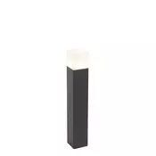 Stoječa zunanja svetilka črna z opalno belo kapico 50 cm - Denmark