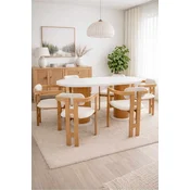 HANAH HOME Set Trpezarijski sto i 6 stolica Bohemian Round Scandinavian 7