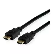 Kabel VALUE HDMI 2.0 HDMI - HDMI 4K60Hz visoke brzine + Ethernet, M/M, ojačani priključak, 2 m, crni 11.99.5692-30