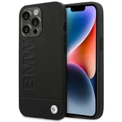 Ovitek BMW BMHCP14XSLLBK za iPhone 14 Pro Max 6.7 usnjeni črn
