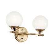 Kichler KL-BENNO2-CPZ - LED kupatilska svetiljka BENNO 2xG9/3W/230V IP44 mesing