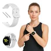 Silikonski pašček za Amazfit BIP/BIP 3/3 PRO/LITE/U/1S, bel