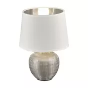 Bijela stolna svjetiljka od keramike i tkanine Trio Luxor, visina 26 cm