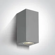 ZIDNA SVJETILJKA 2xGU10/7W IP65 SIVA 100x77x70mm