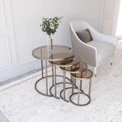 Hanah Home Milas 4 set stolica (umetnuti), antik/bronzana (4 kom)