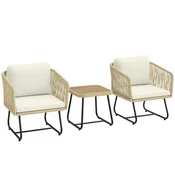 Homestar Bistro komplet 3-delni FSC vrtni komplet pohištva 65x61x70 cm bež