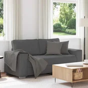 Dvosjed tamno sivi 180x77x82 cm korduro tkanina