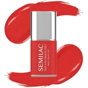 Semilac One Step Glossy 3v1 hibridni lak za nohte S530 Scarlet 7 ml