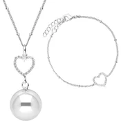 Bola Crystal Heart trudnicki praporac Silver 1 kom