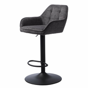 Temno siv barski stol z nastavljivo višino Nolan – Unique Furniture