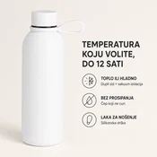 Termos boca ACTIVE FLOW 500 ml - dupli zid, vakuum izolacija, soft-touch, bela