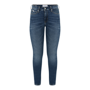 Calvin Klein Jeans Traperice, plavi traper / bijela