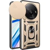 GS Oklepni ovitek za Xiaomi Redmi A3, CamShield Slide, zlat