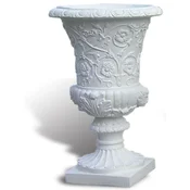 Casa Padrino luxury baroque flower pot white A� 40 x H. 60 cm - Made in Italy