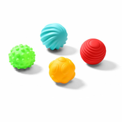 BabyOno Have Fun Sensory Balls mehke senzorske kroglice 6 m+ 4 kos