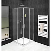 SIGMA SIMPLY Square screen 1100x1100 mm, corner, clear glass - 110x110 cm - Gelco - SIGMA SIMPLY - 36 - Kvadrat z vogalnim vhodom - 1100 - 1900 - 1100 - 6 - 14