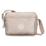 KIPLING Torba za čez ramo Abanu, srebrna