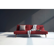 Kavč SPLITBACK SOFA BED s temno stileto lesenimi nogicami-Svetlo modra