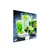 shumee STEKLENA ZAŠČITNA PLOŠČA ZA ŠTEDILNIK 50x52 LIME