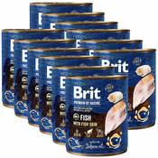 Konzervirana hrana Brit premium by Nature Fish & Fish Skin 12x800 g
