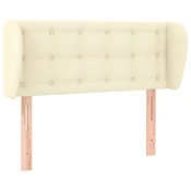 Vidaxl Vzglavje z ušesi krem 93x23x78/88 cm umetno usnje