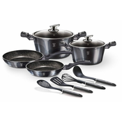 Berlingerhaus Carbon Pro set posode, aluminij, 10-kosov