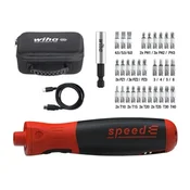 WIHA odvijac, motorizirani SpeedE, 12 Nm, 30 nastavaka, USB punjac, tekstilna torbica 45791