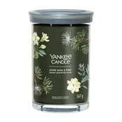 shumee Srebrna žajbelj in bor - Yankee Candle - Sveča v kozarcu z dvema stenjema