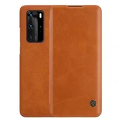 Huawei P40 Pro 5G NILLKIN QIN futrola, stojeca, na preklop s efektom kože, s pretincem za kartice, smeda