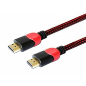 SAVIO hdmi 2.0 kabel, namenjen računalniku, rdeč/črn 1,8 m, gcl-01