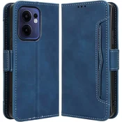GS Preklopni ovitek za Oppo Reno 13F/Oppo Reno 13FS, reža za kartico, temno modra