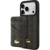 Lacoste PVC Blend MagSafe zadnji pokrov + denarnica za iPhone 17 Pro rjav