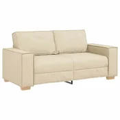 Vidaxl Dvosed kremne barve 180x78x84 cm blago