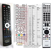 General SHARP GB075WJSA - compatible General-branded remote control