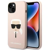 Karl Lagerfeld Silicone Karls Head ovitek za iPhone 14 Plus (6.7), svetlo roza