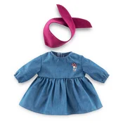 Haljina i šal za bebu lutku Jeans Dress & Scarf Little Explorer Mon Premier Poupon Corolle za lutku od 30 cm, od 18 mjeseci