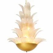 Casa Padrino Luxury Chandelier Antique Brass/Light Gray H. 75.5 cm - Luxury Quality