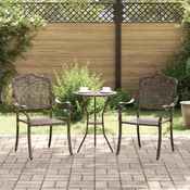 Vrtna stolica 2 pcs Bronzana 55 x 55 x 92,5cm Aluminij