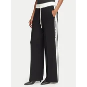Elisabetta Franchi Pletene hlače KP-75S-66E2-V440 Črna Regular Fit