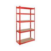 Skladiščni regal Metalni 180x90x40 cm rdeč Rebel
