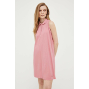 Pamucna haljina Colmar boja: ružicasta, mini, ravna