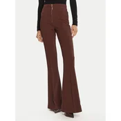 Elisabetta Franchi Hlače iz tkanine PA-122-56E2-V290 Rjava Regular Fit