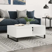 Stolic za kavu bijeli 90 x 60 x 35 cm od konstruiranog drva
