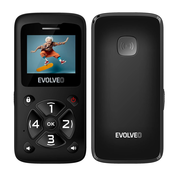 EVOLVEO EasyPhone ID, mobilni telefon za starejše, črn