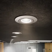 Sigor LED vgradni stropni reflektor Diled, O 8,5 cm, 10 W, 3.000 K, jeklo - Dnevna soba/jedilnica - Sodobni - Aluminij