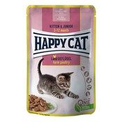 Happy Cat Kitten & Junior Land Geflügel v aluminijastih vrečkah- perutnina 6x85 gr