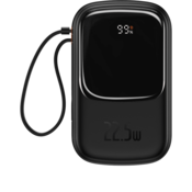 Baseus Power Bank 20000mAh Qpow Pro - USB + Type C - PD 22,5W s Type C kabelom (PPQD060301) crni