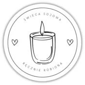 shumee Papirnate nalepke ročno izdelana sojina sveča - dva srca, 4 kosi